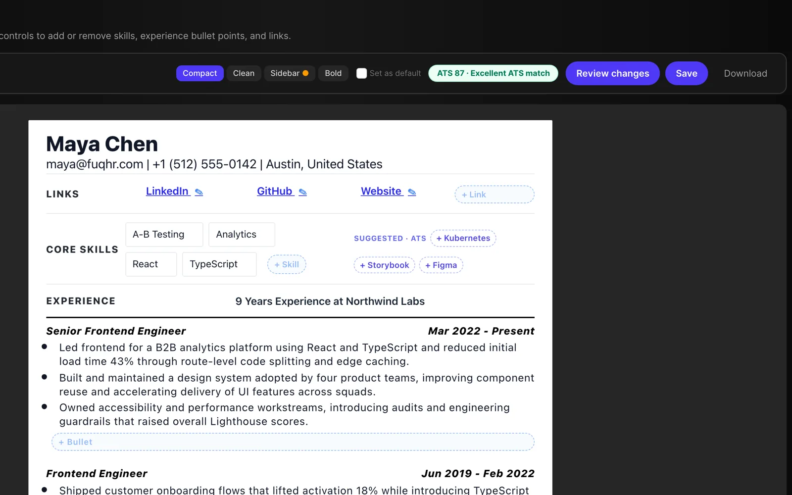 Rebuilding a career change CV by reframing existing experience for a new field